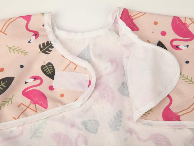 Sigzagor Baby Bib Long Sleeved Shirt With Pocket 1-3 years old Toddler Painting Drawing (Fox Owl) - Image 5